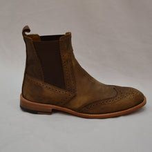 Load image into Gallery viewer, Brogues Chelsea Boot - Rustic Brown