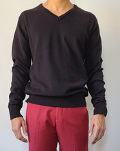 Load image into Gallery viewer, Black V-Neck Sweater