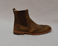 Load image into Gallery viewer, Brogues Chelsea Boot - Rustic Brown