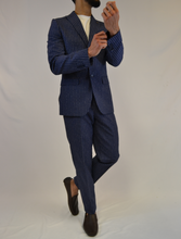 Load image into Gallery viewer, Navy Blue Striped Suit