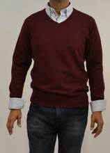 Load image into Gallery viewer, Burgundy Long Sleeve Sweater