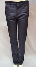 Load image into Gallery viewer, Shiny Navy Blue Casual Pants