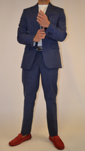 Load image into Gallery viewer, Navy Blue Striped Suit