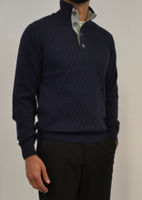 Load image into Gallery viewer, Dark Blue Button Sweater