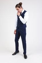 Load image into Gallery viewer, Slim Blue Checkered Vest