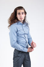Load image into Gallery viewer, Light Blue Dotted Shirt