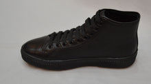 Load image into Gallery viewer, High-Top Leather Sneakers - Black