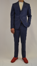 Load image into Gallery viewer, Navy Blue Striped Suit