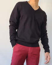 Load image into Gallery viewer, Black V-Neck Sweater